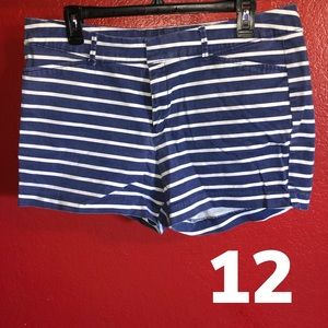 Old Navy blue and white striped shorts